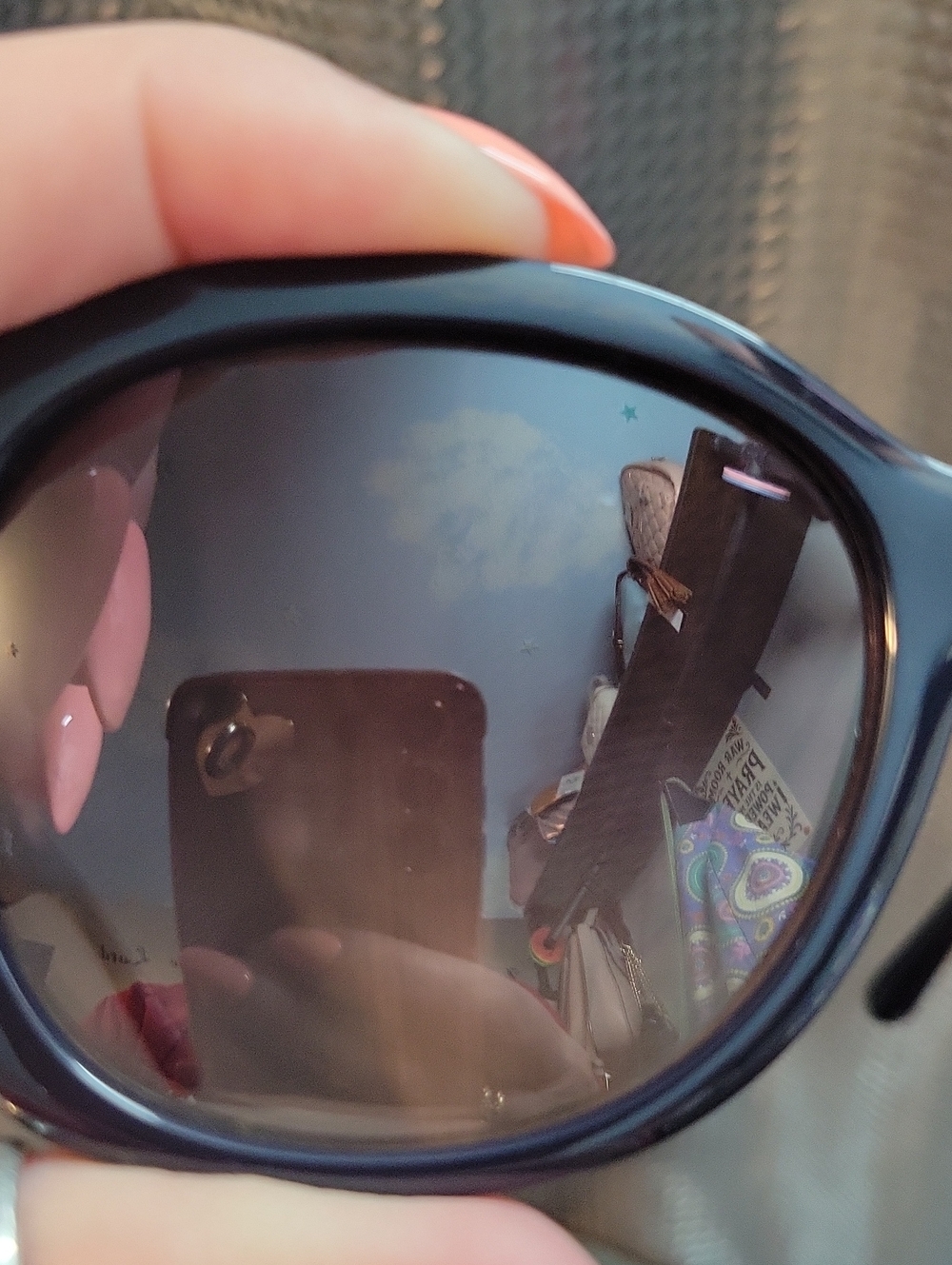 Coach Women's Navy Blue Gradient Oversized Sunglasses - Picture 8 of 8